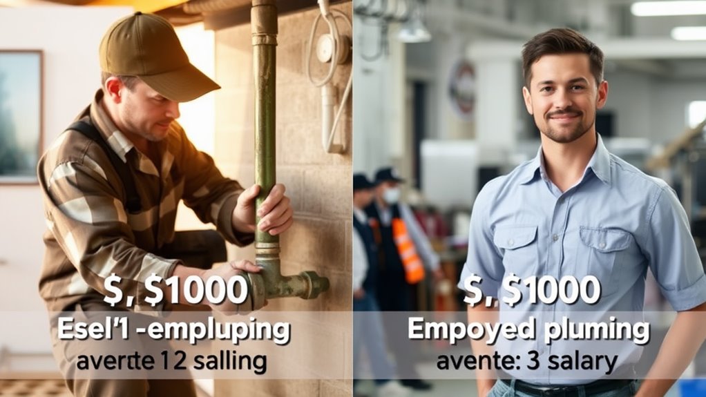 self employed vs employed salaries